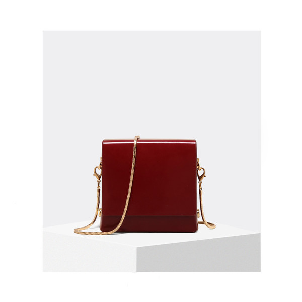 Color: Wine Red - Pearl chain bag messenger bag Q119-CJBHNSNS18940-Wine Red