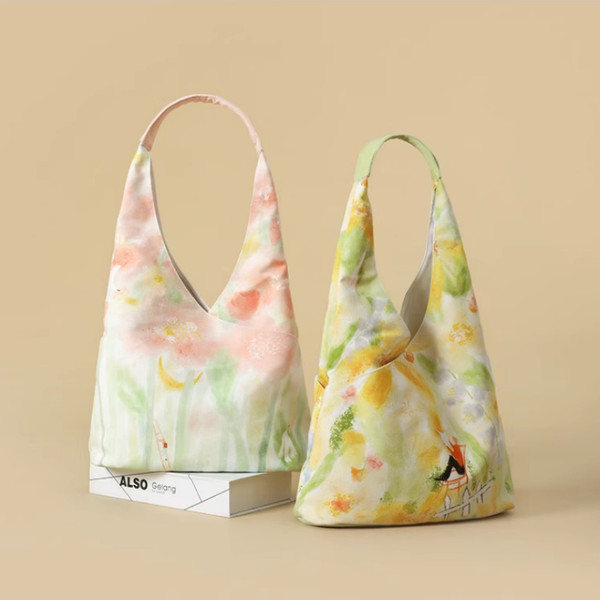 Illustration Canvas Bag Shoulder Bucket Bag Q119-CJNS2038404