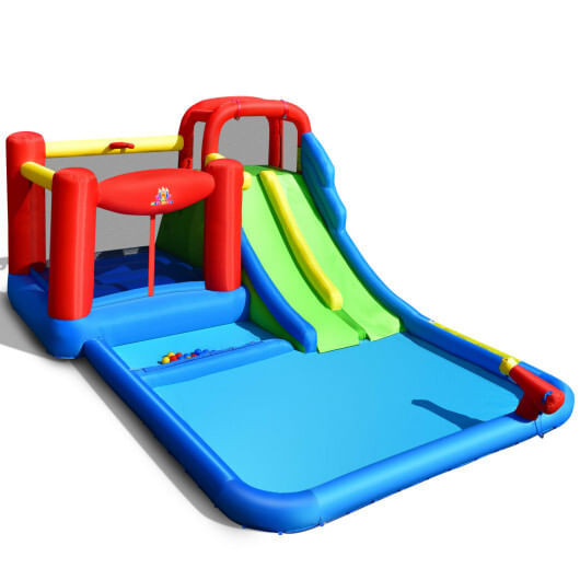 Inflatable Water Slide with Ocean Balls for Kids without Blower B593-NP10144
