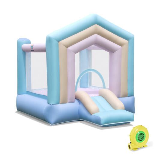 Kids Bounce House with Slide and Basketball Rim Bouncy Castle for Party with 480W Blower B593-NP11902US
