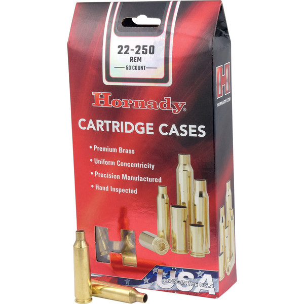 Hornady Unprimed Brass 22-250 Rem. 50 pk. R557-718531
