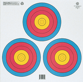 Maple Leaf Target Face FITA 3 Spot Triangle 100 pk. R557-63181