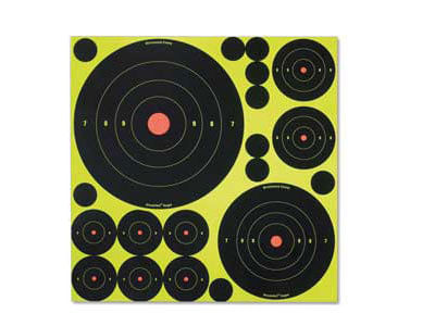Birchwood Casey Shoot-N-C Variety Pack, 50 Bullseye Targets + 50 Pasters P892-PY-A-2710