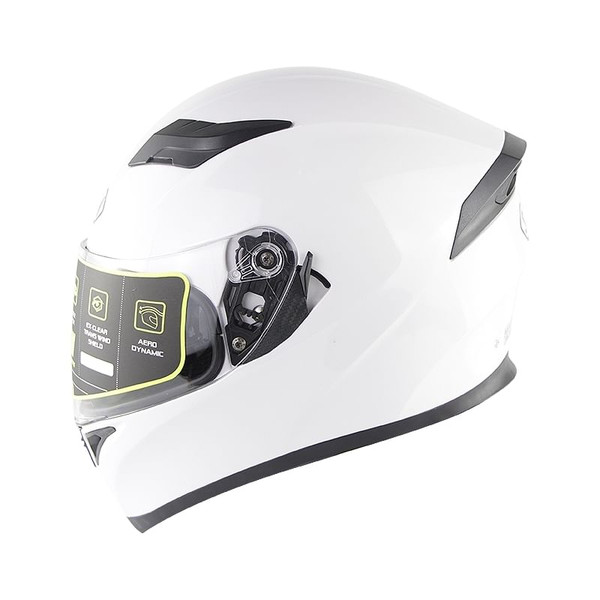 Full Face Motorcycle Helmet Sun Visor Dual Lens Moto Helmet Pearl White_L K484-PAU_0BAZ4SQM