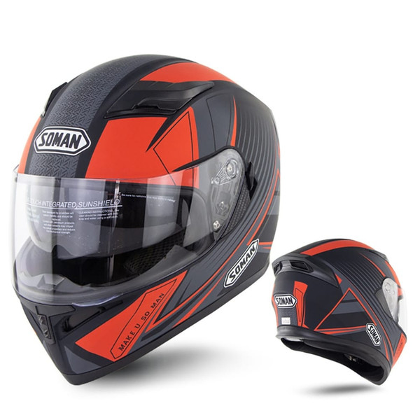 Full Face Motorcycle Helmet Sun Visor Dual Lens Moto Helmet Red acceleration_S K484-PAU_0BAZMR01