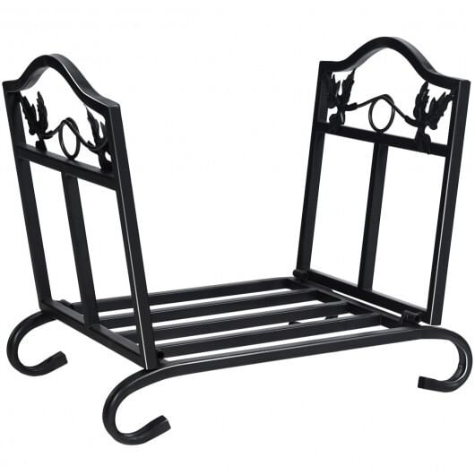 Foldable Firewood Log Rack Steel Wood Storage Holder B593-HW65640