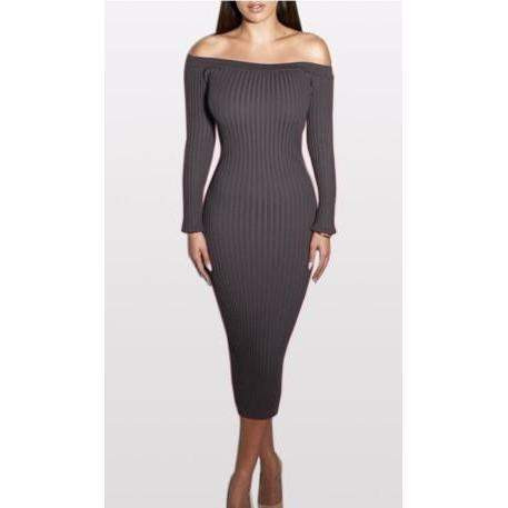 Color: Dark Gray, Size: L - Robe Kate Q119-CJNSSYLY00611-Dark Gray-L