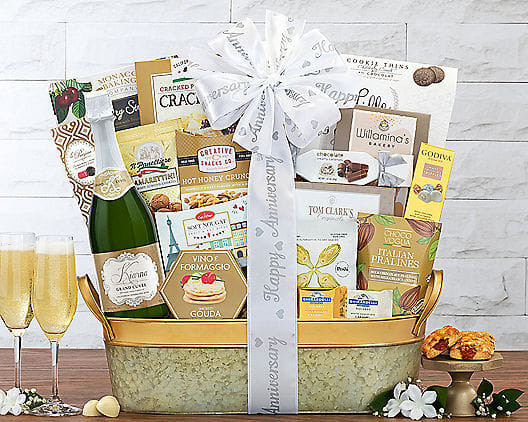 Sparkling Surprise: Anniversary Champagne Gift Basket Z954-WC-796