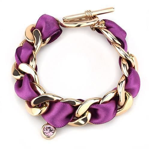 TK3065 - IP Rose Gold(Ion Plating) Stainless Steel Bracelet with Top Grade Crystal  in Rose A874-TK3065
