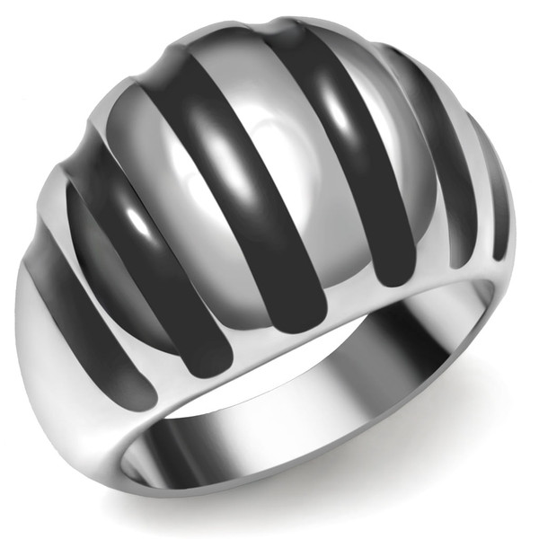 TK038 - High polished (no plating) Stainless Steel Ring with No Stone A874-TK038