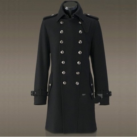 Color: Black, Size: L - Men's  Double-breasted Woolen Coat Tide Q119-CJYM163562502BY