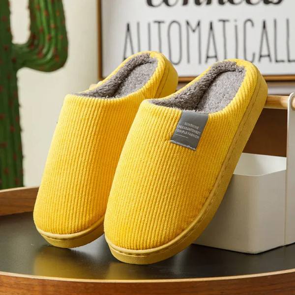 Color: Grape, Shoe Size: 33.5 - New Winter Household Warm Furry Women Men Shoes Indoor Slippers Bed F640-12000042105031329