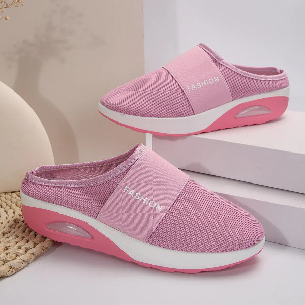 Color: Pink, Shoe Size: 41 - Women Wedges Slippers 2024 New Summer Sandals Vintage Anti-slip Casual F640-12000039592442323