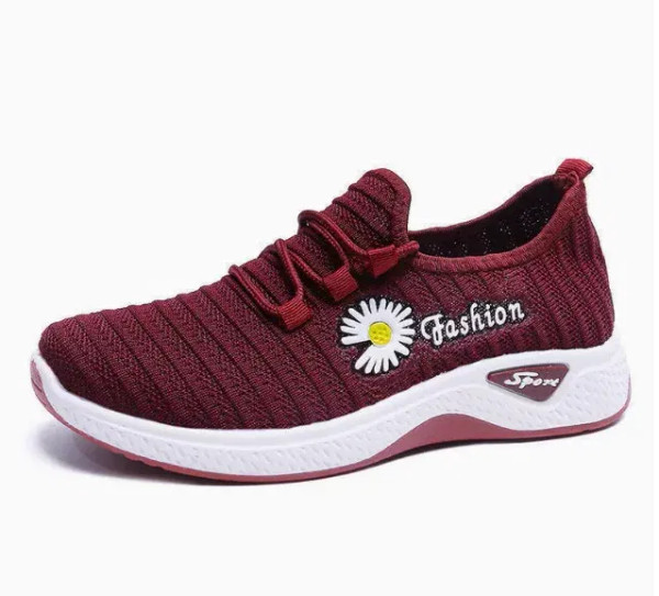 Color: Red, Shoe Size: 36 - 2025 New Women's Shoes Autumn New True Fly Weaving Cloth Shoes Women's  F640-12000045462144079