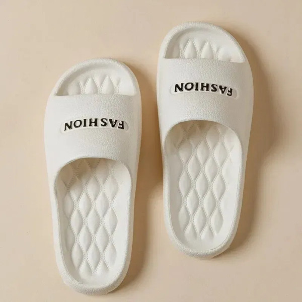 Color: WHITE, Shoe Size: 36 - Fashion Summer Eva Slippers Summer Women Thick Soles Non-slip Home In F640-12000038011853410