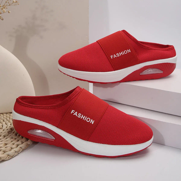 Color: Red, Shoe Size: 39 - Women Wedges Slippers 2024 New Summer Sandals Vintage Anti-slip Casual  F640-12000039592442330