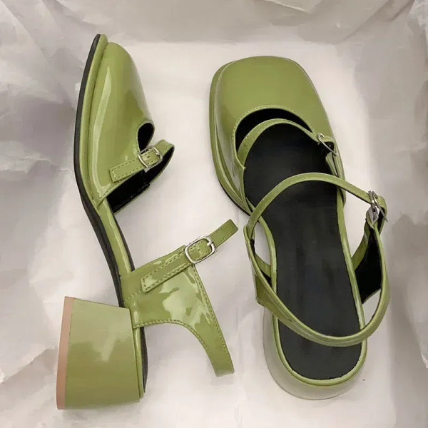 Color: SKY BLUE, Shoe Size: 35 - Non-slip Round Toe Sandals Ladies Casual 2023 Summer Hollow Beach  F640-12000037983727494