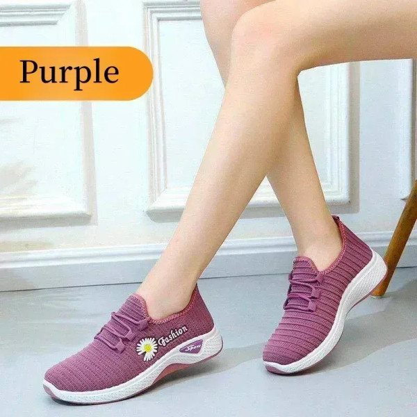 Color: Dark Grey, Shoe Size: 37 - Fashionable sports shoes for women, thick and breathable soft sol F640-12000042946684941