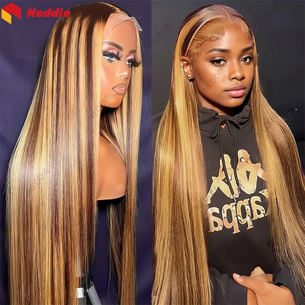 Stretched Length: 8inches, Hair Color: #4, Density: 200%, Ships From: CHINA - Highlight Straight 13 F640-12000044499486949