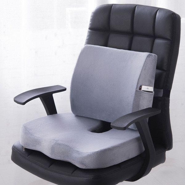 Color: Suedegrey, Size: Memory foam suit - A Set Of Office Lumbar Cushion Q119-CJZS122013831EV