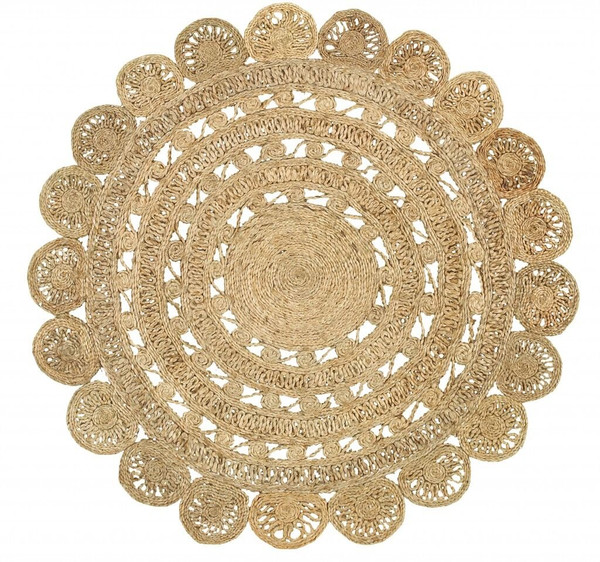 Sunshine Golden Natural Jute Area Rug N270-394232