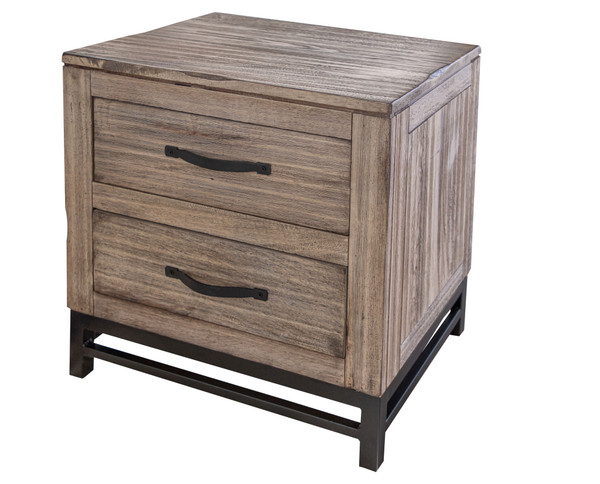 25" Brown Two Drawer Nightstand N270-527073