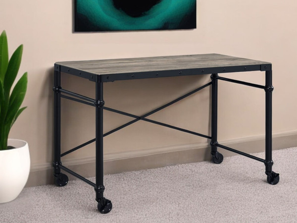 47" Brown and Black Writing Desk N270-491527