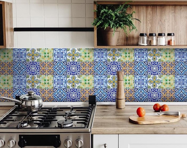 7" X 7" Lima Multi Mosaic Peel and Stick Tiles N270-400313