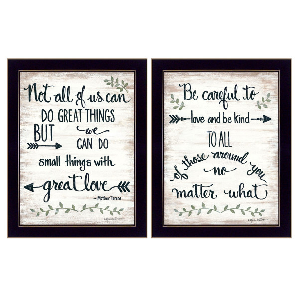 Set Of Two Great Love 1 Black Framed Print Wall Art N270-405967
