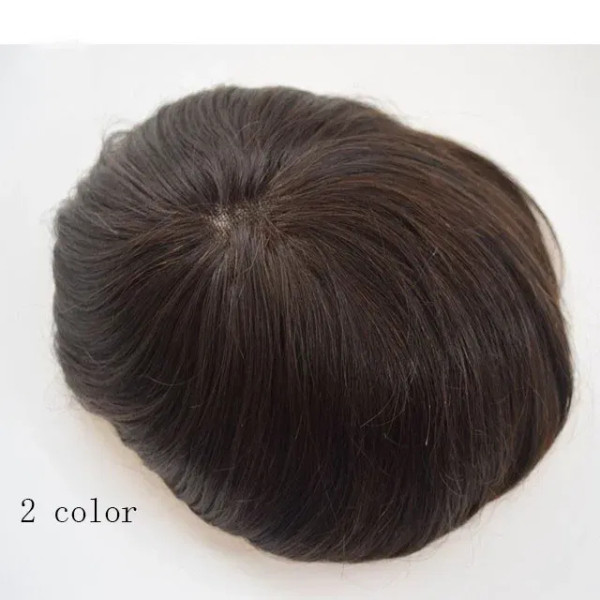 Toupee Color: 60R#, Toupee Density: 130%, Length: 6 inches, Toupee Size: 6x8, Toupee Design: free - F640-12000032342533672
