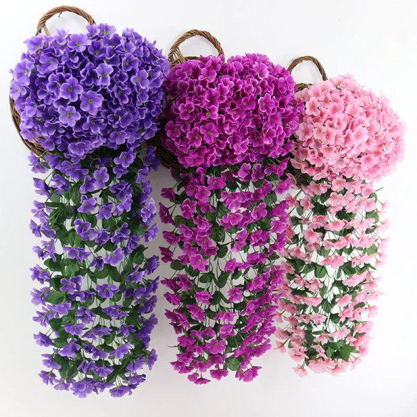 Color: Light Pink, Size: XS - Violet Flowers Artificial Decoration Outdoor Garden Decor Wedding Wal F640-12000034292374299