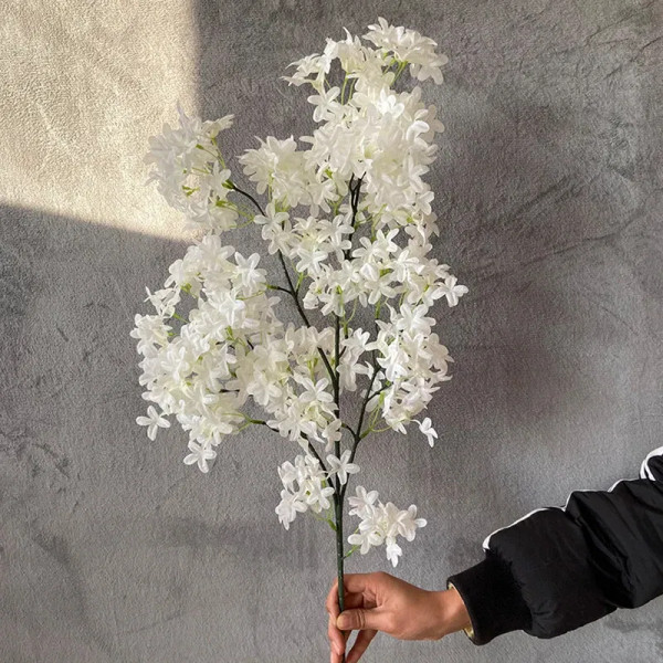 Color: WHITE, Size: M - Hot 97cm Artificial Lilac Silk Fake Wedding Party Autumn Decoration Photogr F640-12000030209130699