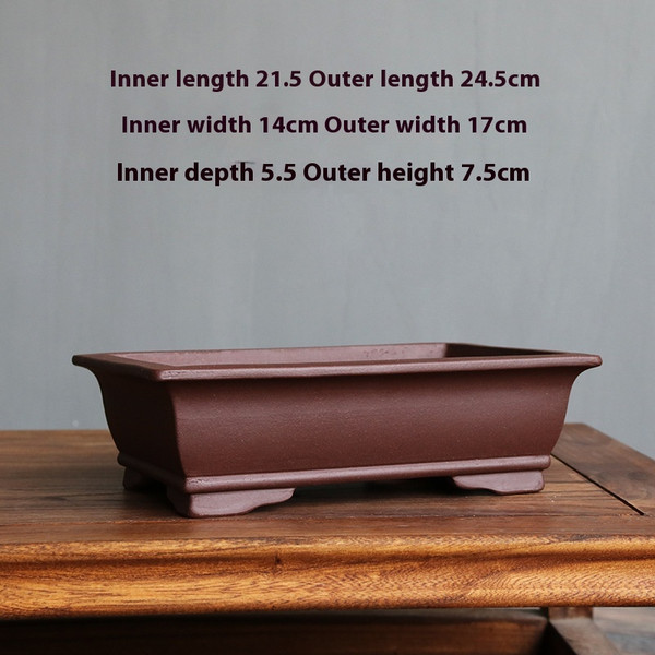 Color: 7style Rectangular  Purple, Size: Large - Purple Sand Flower Pot Cliff Pine And Cypress Lite Q119-CJYL213265207GT