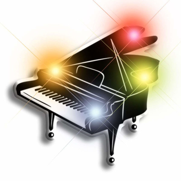 Piano Flashing Body Light Lapel Pins A706-2000000