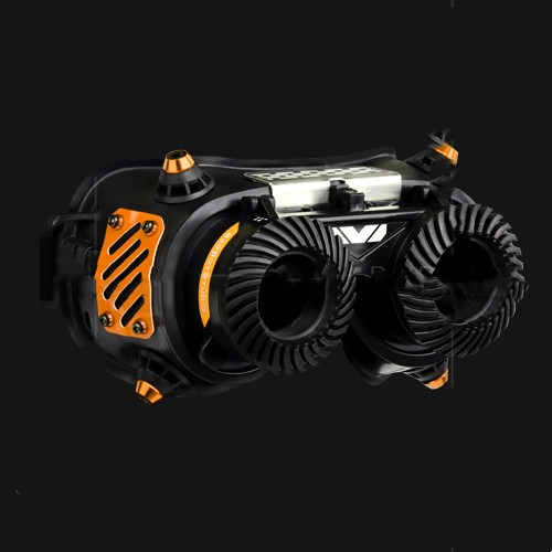Color: Orange, grade: Second generation lighting - Face Mask Luminous Goggles Gas Mask Cos Sci-fi M Q119-CJJH167771806FU