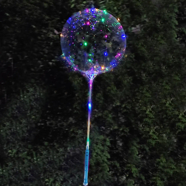 Color: Ruby, Ballon Size: 10inch, Shape: X - 1/5/10/20/30pcs LED Light Up BoBo Balloons Colorful 3  F640-12000038848527618