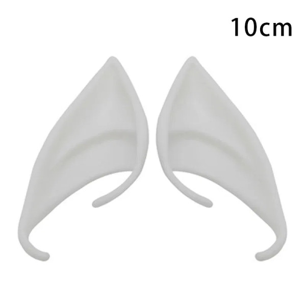 Color: Olive - 1Pairs Cosplay Latex Fairy Angel Elf Ears Halloween Masquerade Party Costumes Hallow F640-12000039077604032