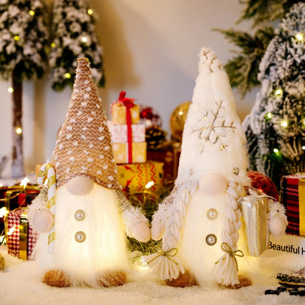 Color: Fluorescence Yellow - Gnome Christmas Faceless Doll Light Merry Christmas Decoration For Hom F640-12000034548982423