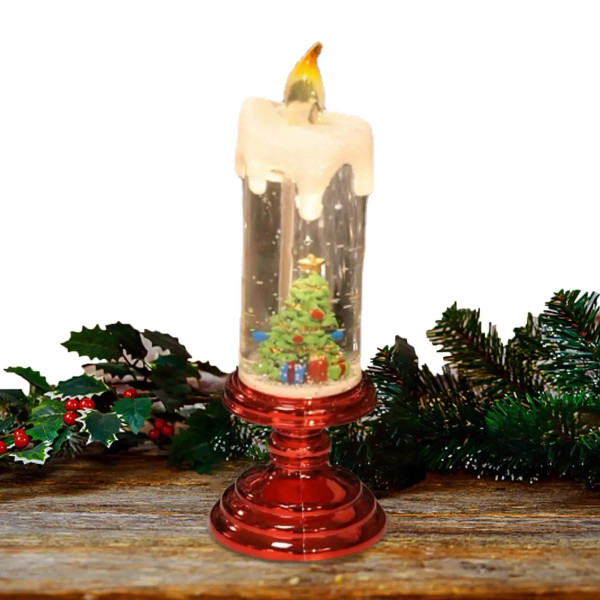 Color: Red, Ships From: CN - Led Christmas Candles Christmas Candles With Pedestal Christmas Party  F640-12000030221038443