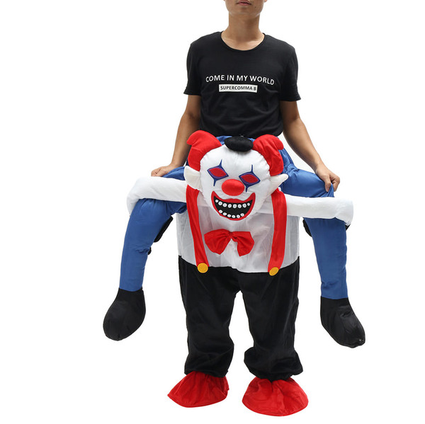 Devil Clown Unisex Dwarf Carry Me Fancy Piggy Back Ride On Dress Mascot Costume Party Pants C122-1341709