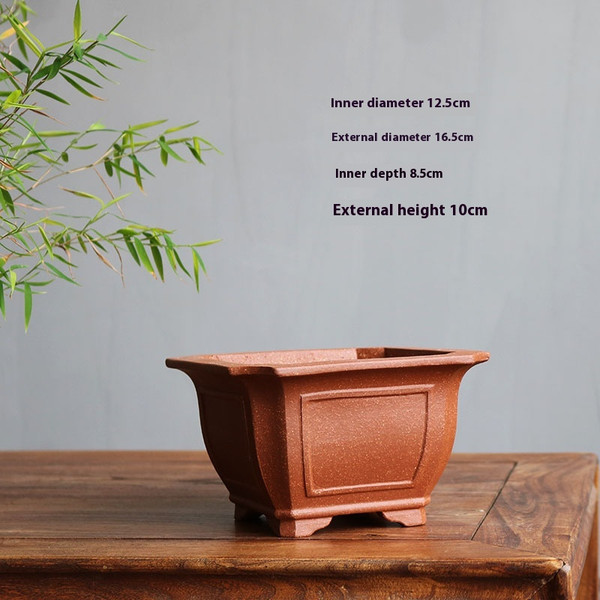 Color: 19styleCorner Drawing, Size: Large - Purple Sand Flower Pot Cliff Pine And Cypress Literati  Q119-CJYL213265219SH