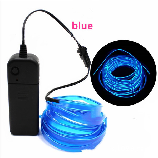 Color: Blue, Size: 3M - EL Unilateral Cold Light Luminous Line 1-5 Meters Set Car Creative Decorati Q119-CJHD109605103CX