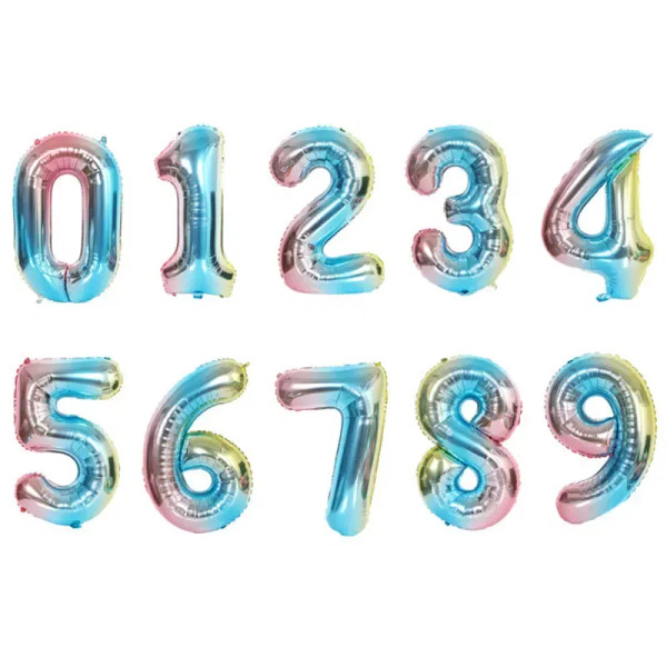 Color: Marble, Ballon Size: 16INCH, Shape: Turtle - 16/32 inch Number Foil Rose Gold Green Silver D F640-12000026311876208