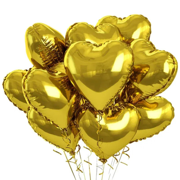 Color: Light Grey, Ballon Size: 18inch, Shape: Q - 60-5PCS Red Heart Foil Balloons Inflatable Heliu F640-12000041019213553