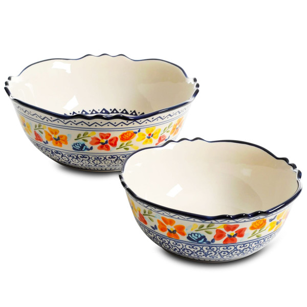 Gibson Home Luxembourg 2 Piece Stoneware Bowl Set D970-120845.02