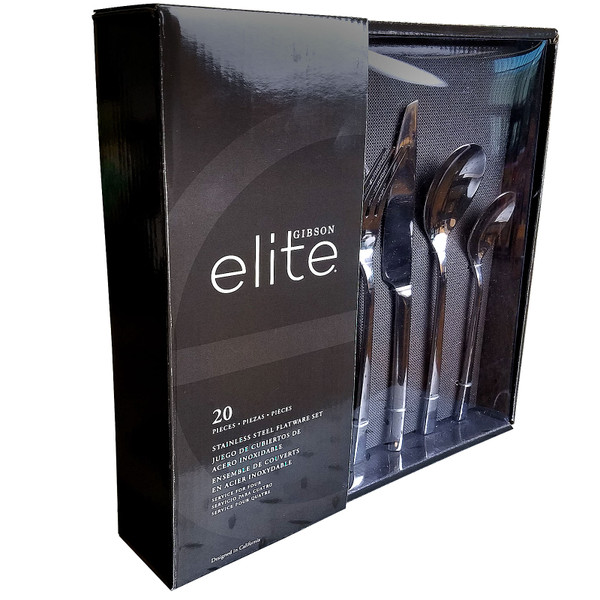 Gibson Elite Sparland 20 Piece Stainless Steel Flatware Set D970-91439.20