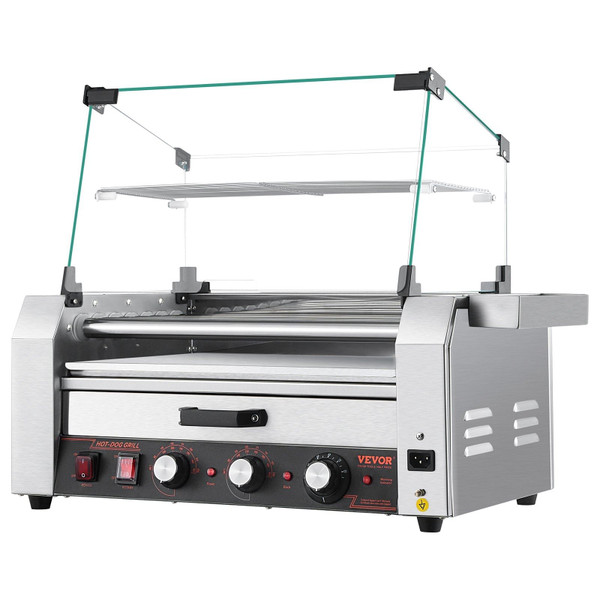 Hot Dog Roller, 18 Hot Dog 7 Rollers, Stainless Steel Sausage Grill Cooker, 1200W Hot Dog Machine w E415-DMBBWHGDSRGJ2FTW9V1