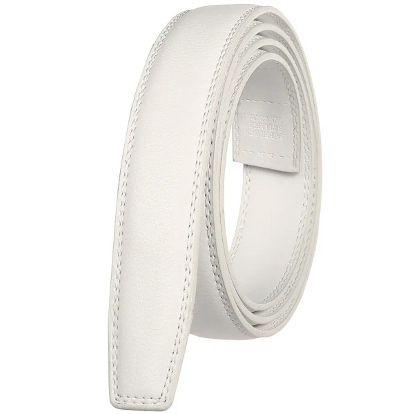 Color: green, Belt Length: 90cm - 90-130cm Brand No Buckle 3.0cm Wide Genuine Leather Automatic Bel F640-12000043142870757