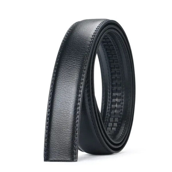 Color: black, Belt Length: 105CM - Men No Buckle 3.5cm Wide 130 140 150 160 170 cm Large Plus Size  F640-12000041232099136