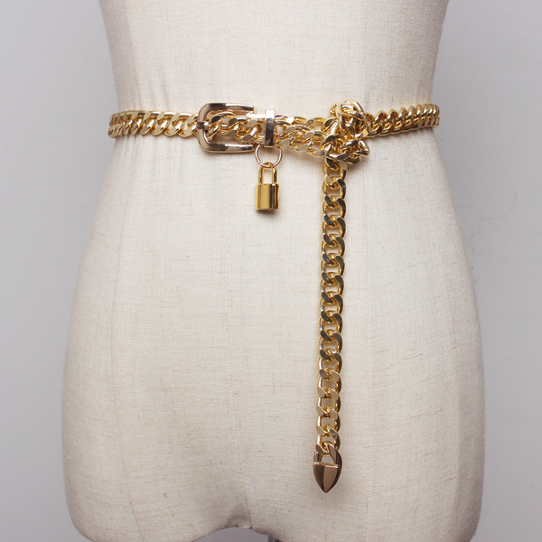 Color: Gold C - Metal chain belt Q119-CJNSFSYD00301-Gold C
